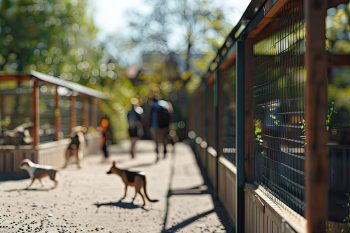 people walking on bridge, Animal Rescue Center Caring blurred background image of an animal rescue center with volunteers playing with rescued animals in a clean, welcoming environment , high detail, 8k --ar 3:2 Job ID: 2bd1a81b-c282-448a-a7d1-032cb955bfec